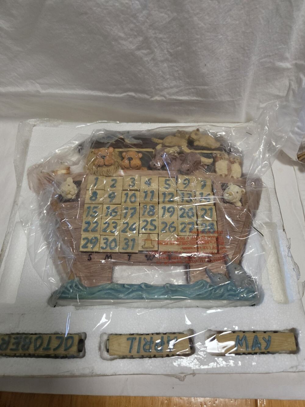 Vtg Noah's Ark Perpetual Calander NOS Homeco *no Box*